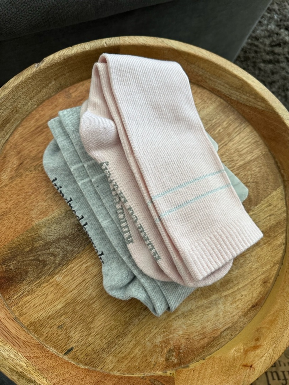 Kindred Bravely Pink and Gray Nursing Socks - Picture 2 of 9